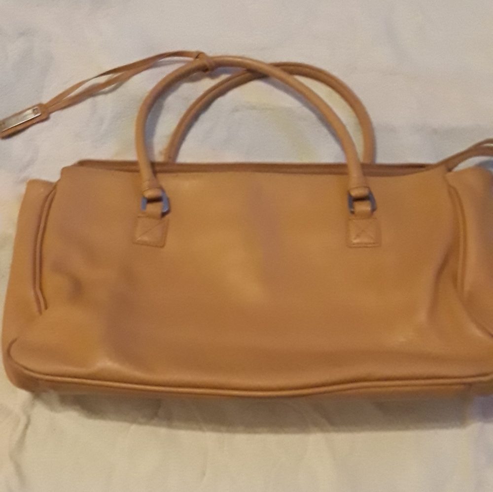 Tan soft leather handbag